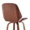 Armen Living Arabela 26" Brown Faux Leather and Walnut Wood Swivel Bar Stool LCAABAWABR26 - alternate 5